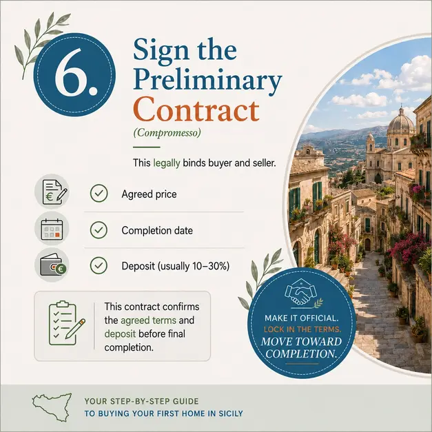 sign preliminary contract